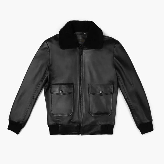 Black Lambskin best pure Leather Jacket fur leather jacket