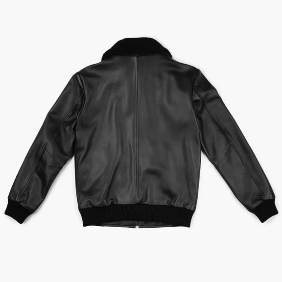 Black Lambskin best pure Leather Jacket fur leather jacket