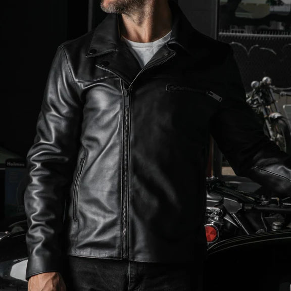 Pure sheep skin leather jacket