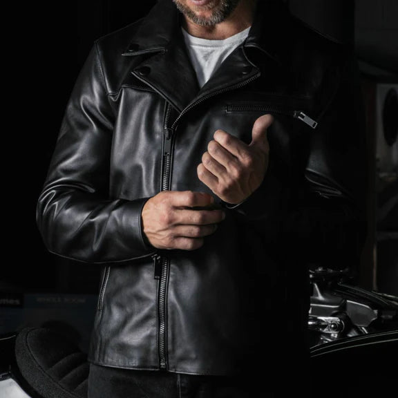 Pure sheep skin leather jacket
