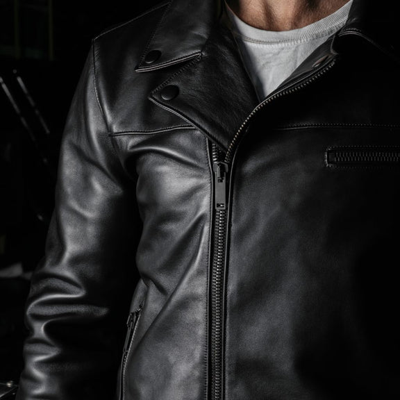 Pure sheep skin leather jacket