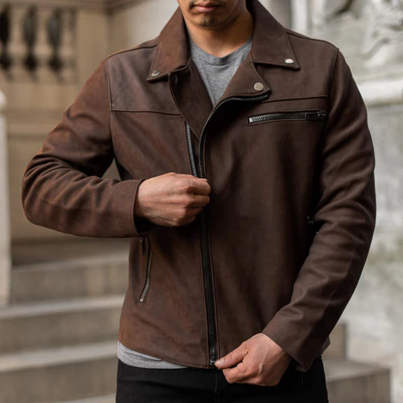 Pure sheep skin leather jacket