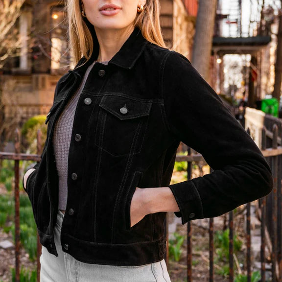 Women's fashionable leather jacket pure leather warm coat