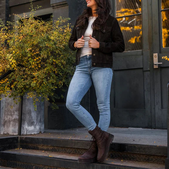 Classic pure leather coat for women