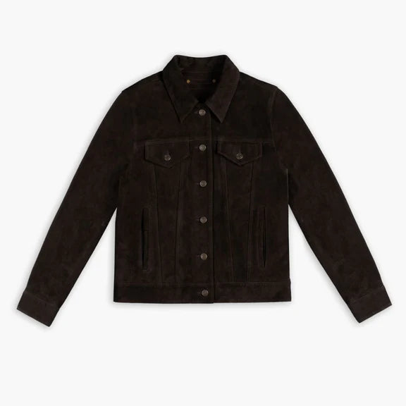 Classic pure leather coat for women