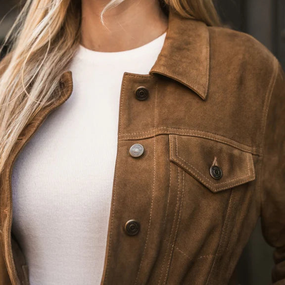 Women's fashionable leather jacket pure leather warm coat