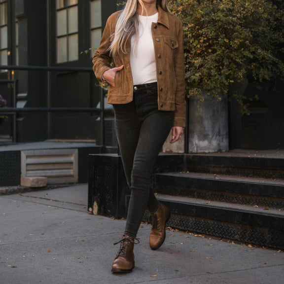 Women's fashionable leather jacket pure leather warm coat