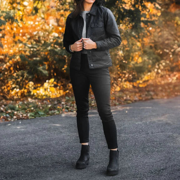 Classic pure leather coat for women