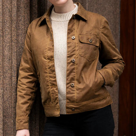 Classic pure leather coat for women