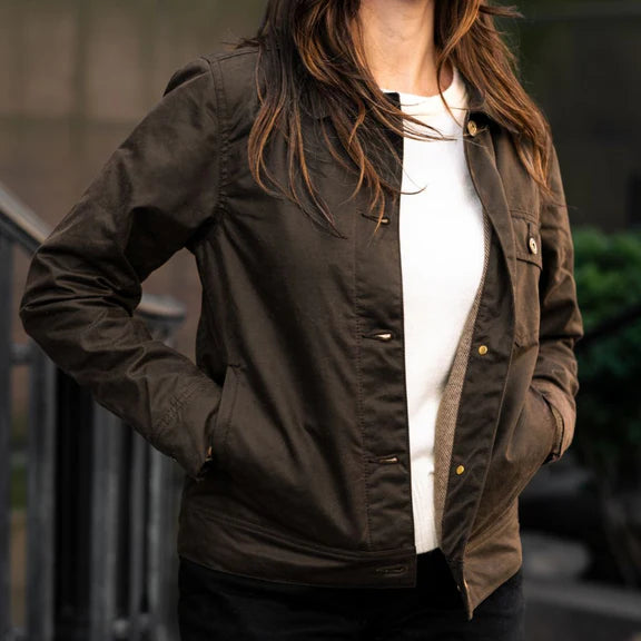 Classic dark brown coat for women