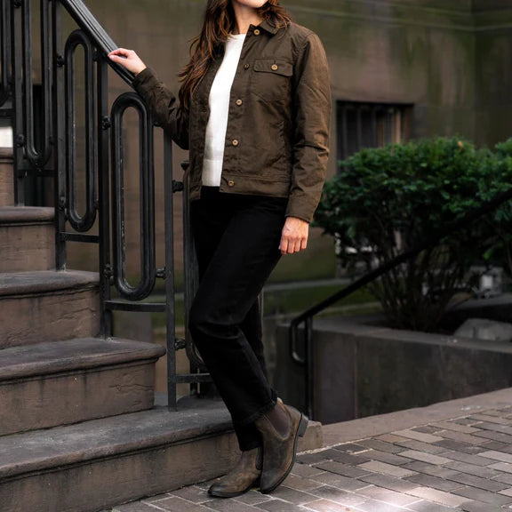 Classic dark brown coat for women