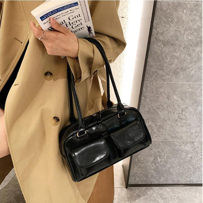 Multi-pocket Design Shoulder Bag Fashion Versatile Square Handbags Underarm Bags