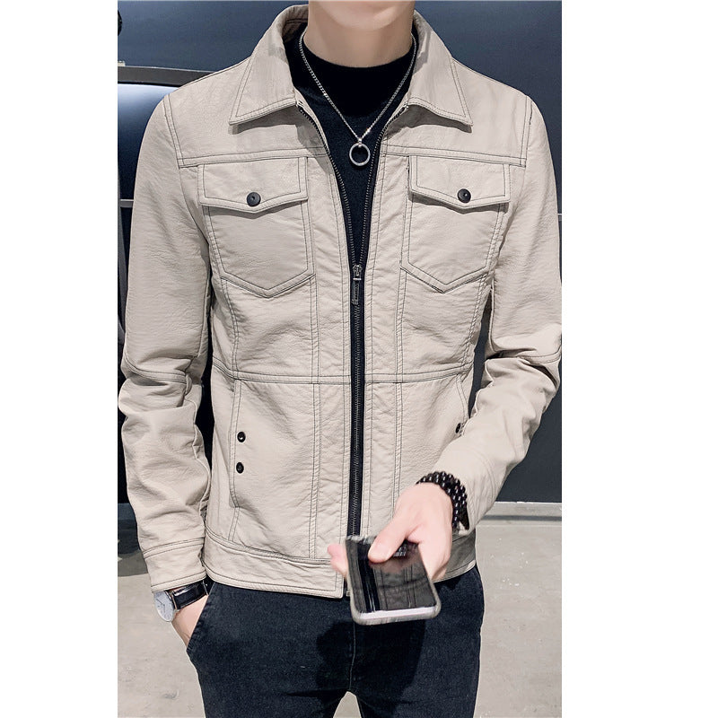 Leather men's jacket