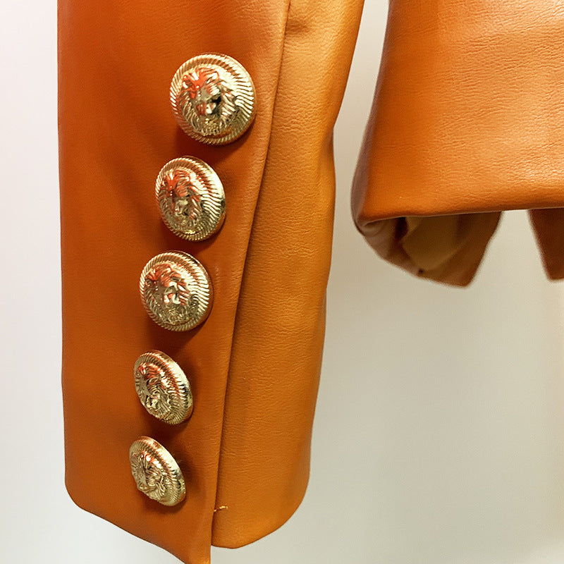 Ladies Brown Leather Jacket