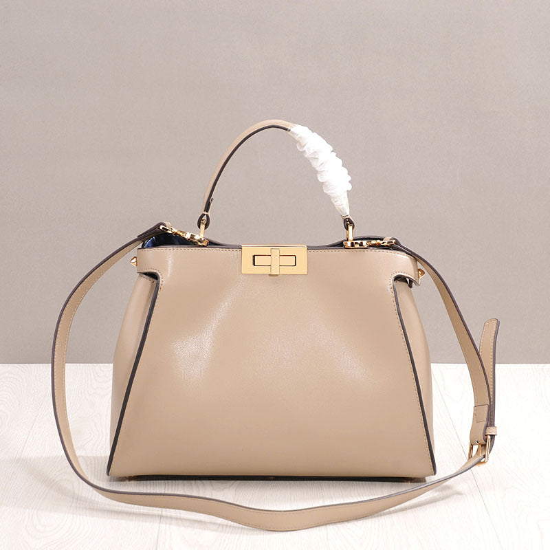 Big Bag White-Collar Fashion New Cat Bag Leather Leather Leather