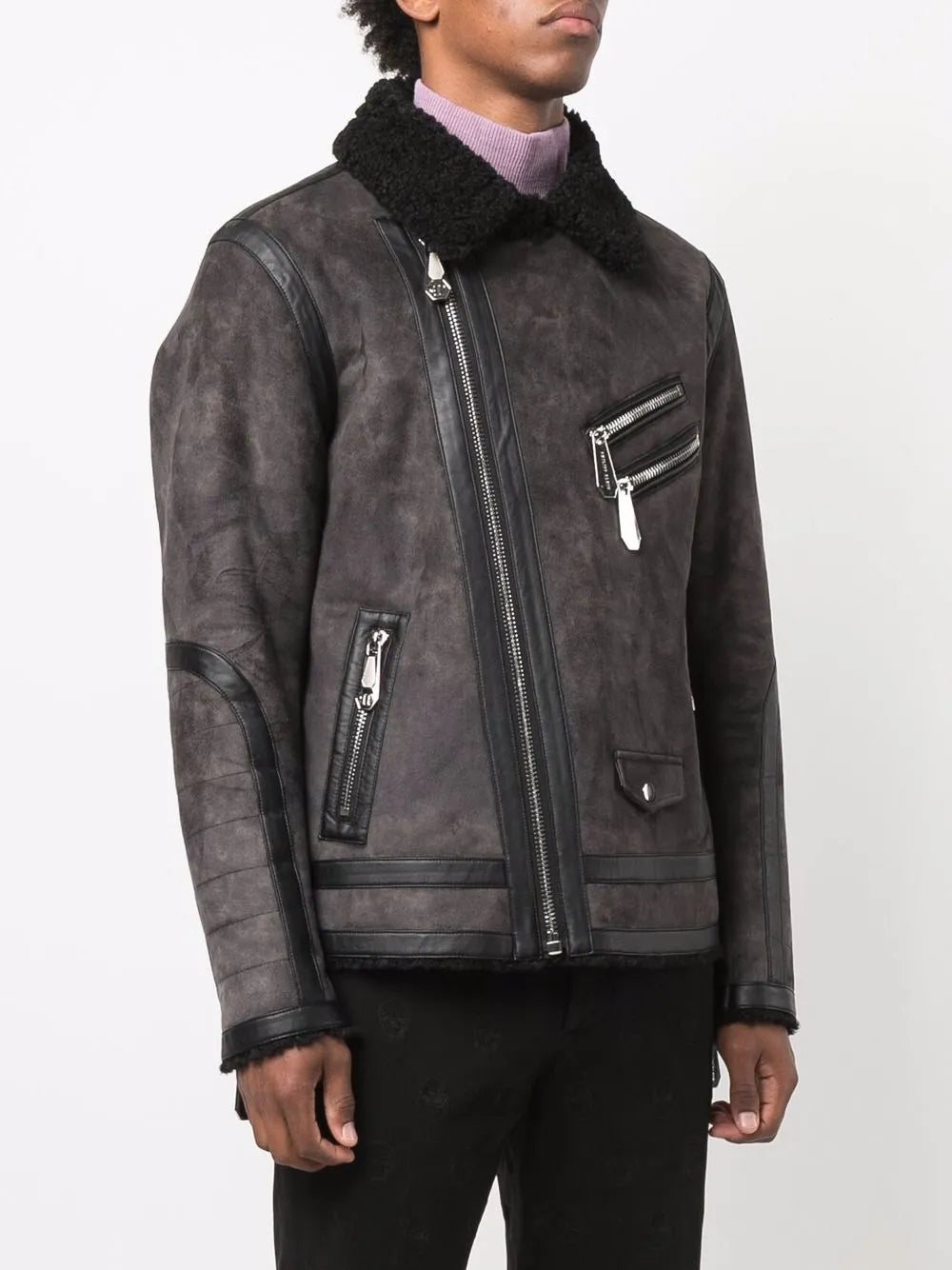 Men’s Slim Fit Biker Jacket – Premium Leather Motorcycle Outerwear
