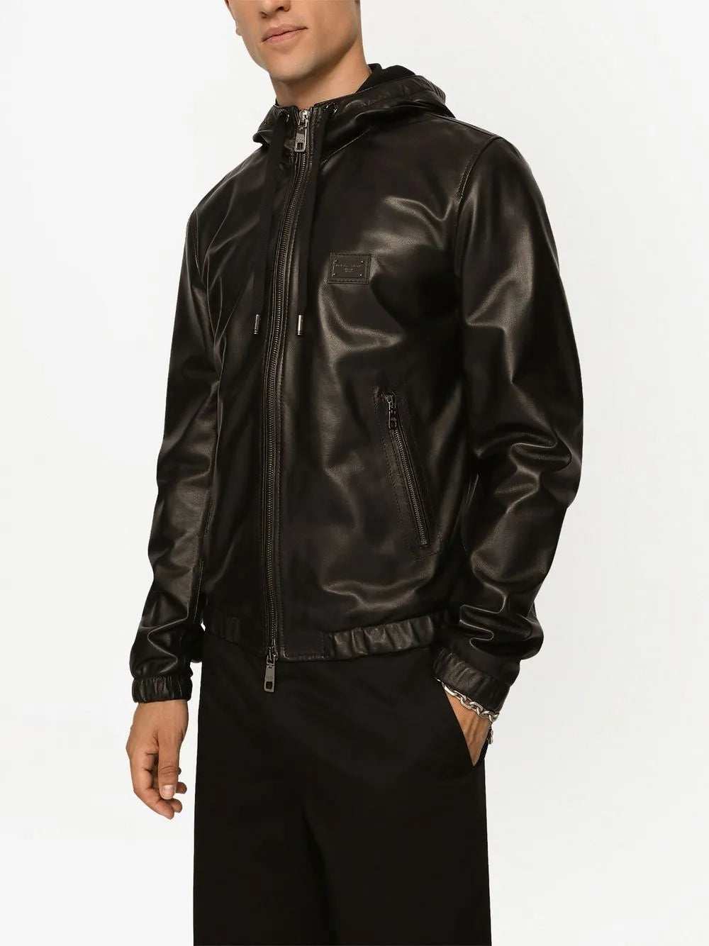 Style Hooded Leather Jacket for Men – Casual & Modern Look