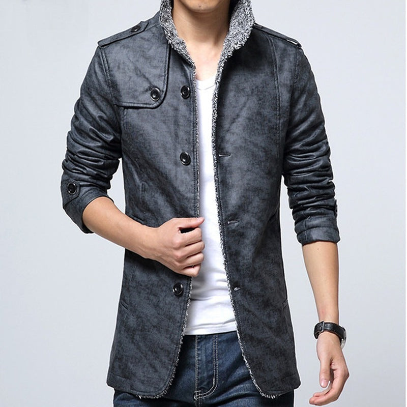 Men's casual leather jacket