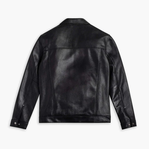 Handcrafted vintage leather jacket pur sheepskin leather jacket
