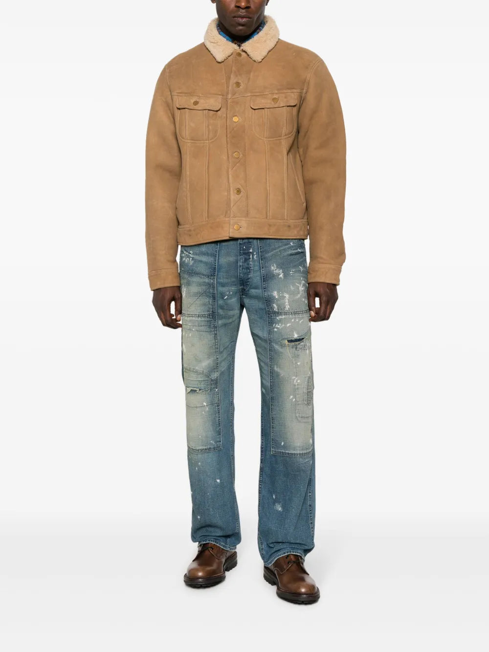 Sheepskin Leather Jacket with Soft Shearling Lining