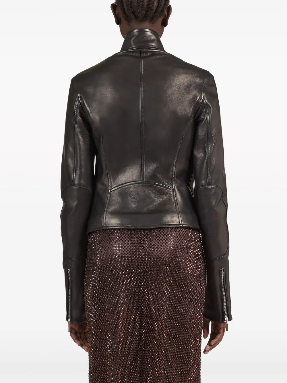 Women's Casual Zip-Up Leather Rider Jacket