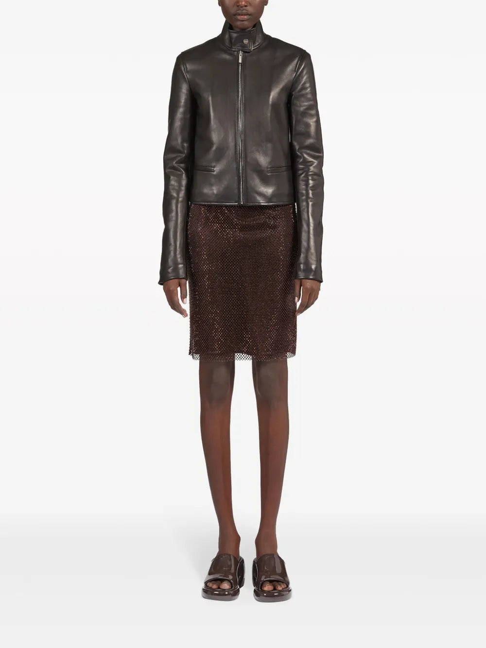 Women's Casual Zip-Up Leather Rider Jacket