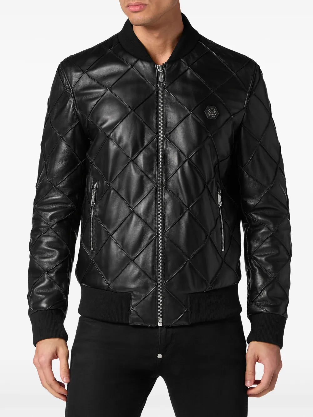 Slim Fit Bomber Jacket in Real Leather Everyday Luxury