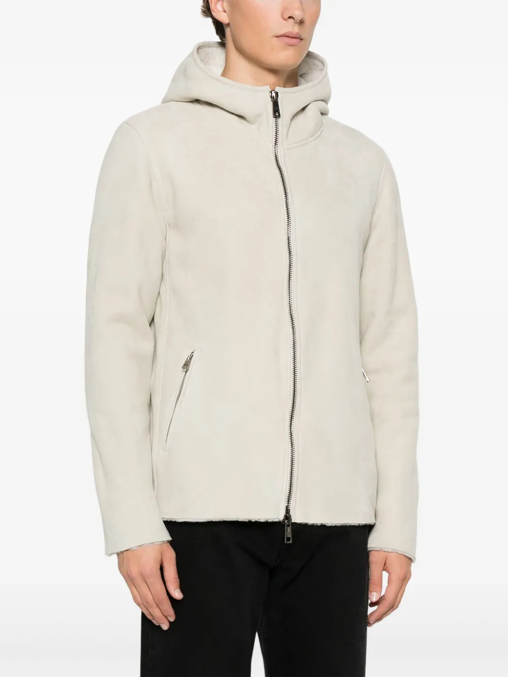 Hooded Shearling Leather Jacket for Men Cozy And Stylish Cold Weather Essential
