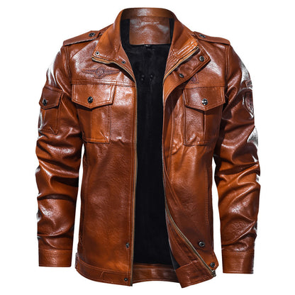 Motorcycle PU leather jacket