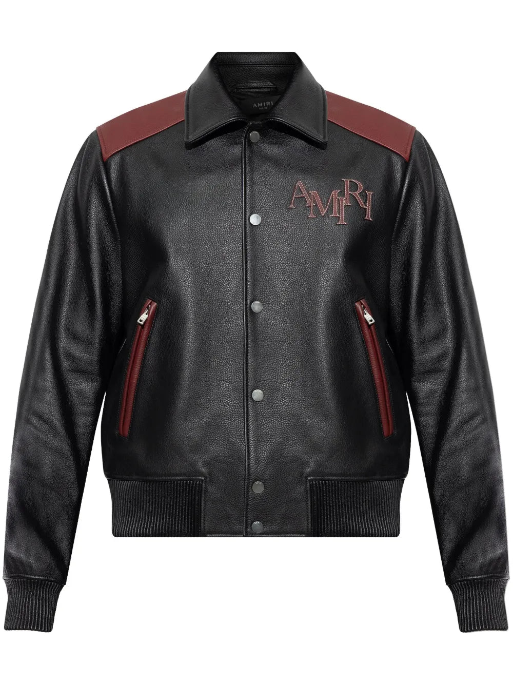 Men’s Classic Logo-Patch Leather Jacket – Modern Streetwear Style