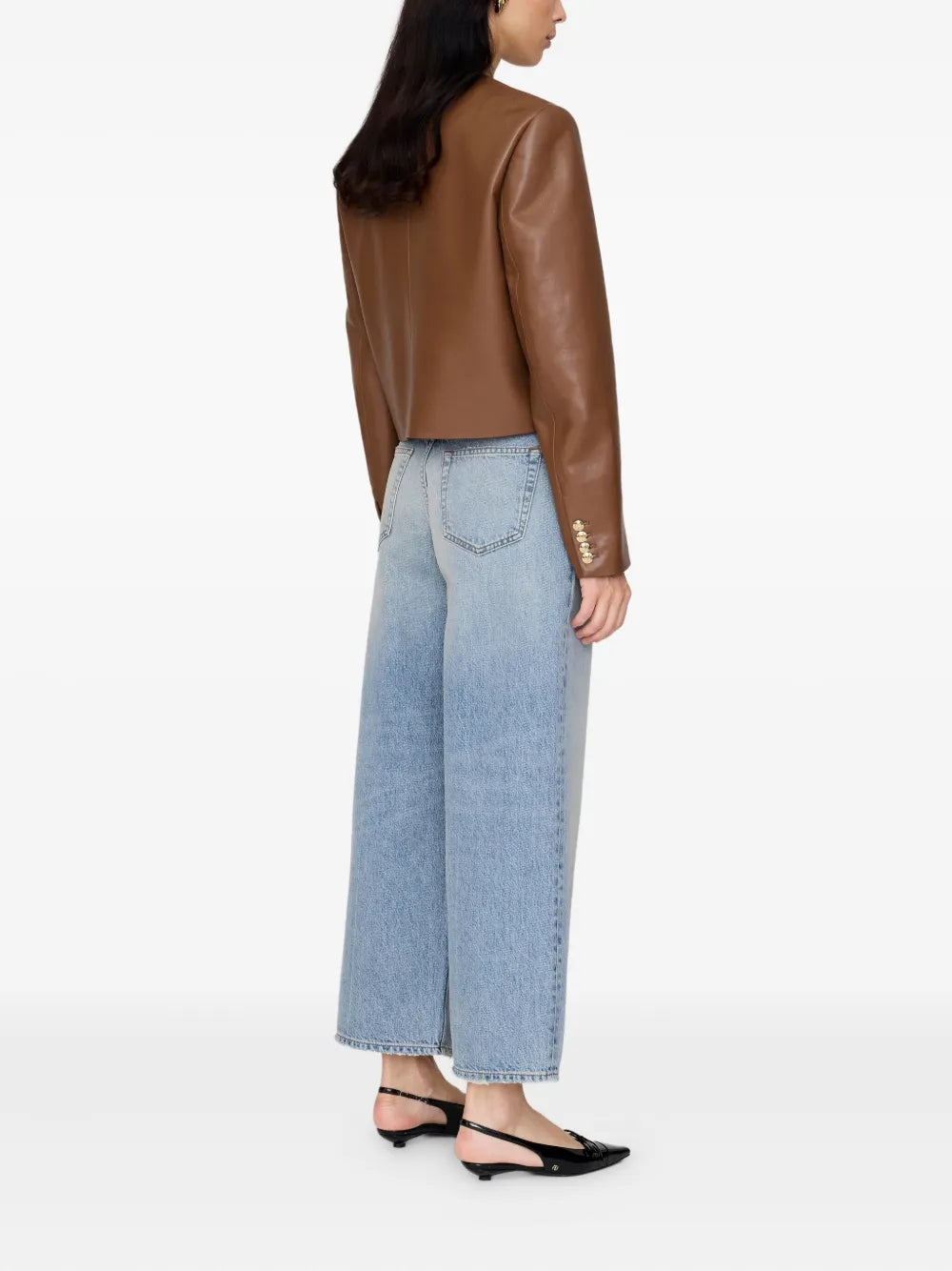 Classic Brown Genuine Leather Jacket for Women