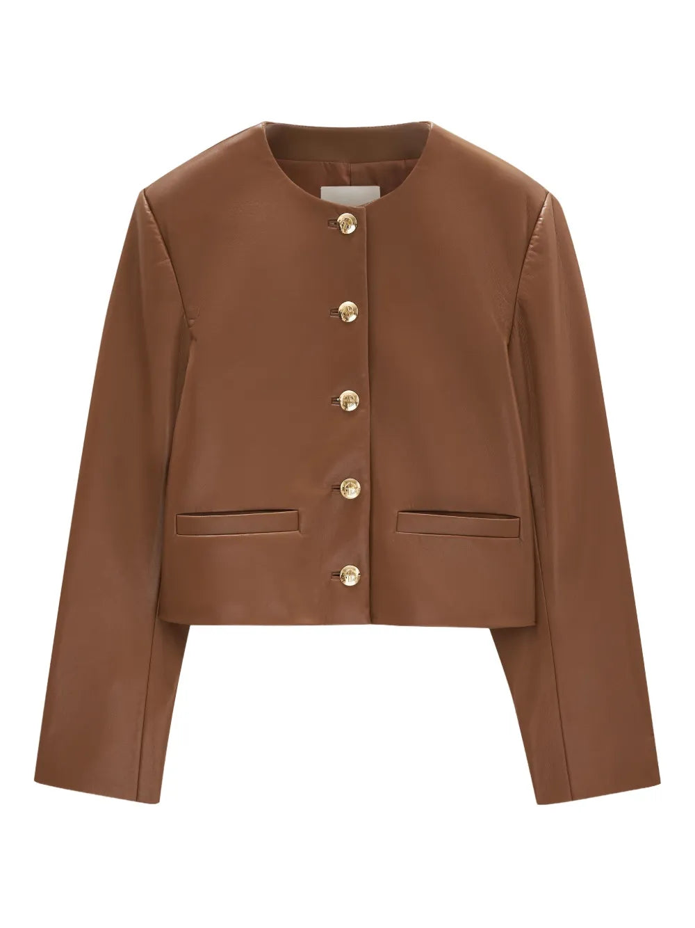 Classic Brown Genuine Leather Jacket for Women