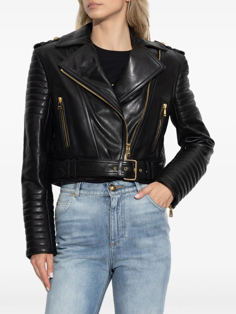 Premium Leather Jacket with Zipper Front – Modern and Versatile Design