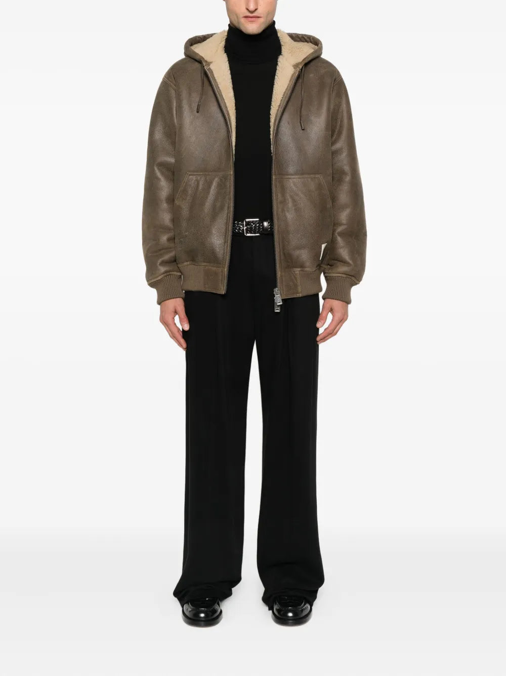Luxury Hooded Shearling Jacket – Warm & Stylish Winter Outerwear