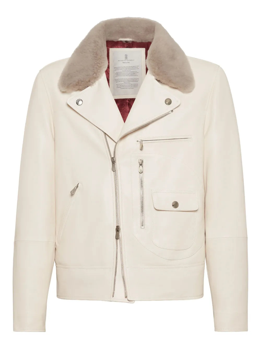 Classic Fur Collar Leather Jacket for Winter Warmth