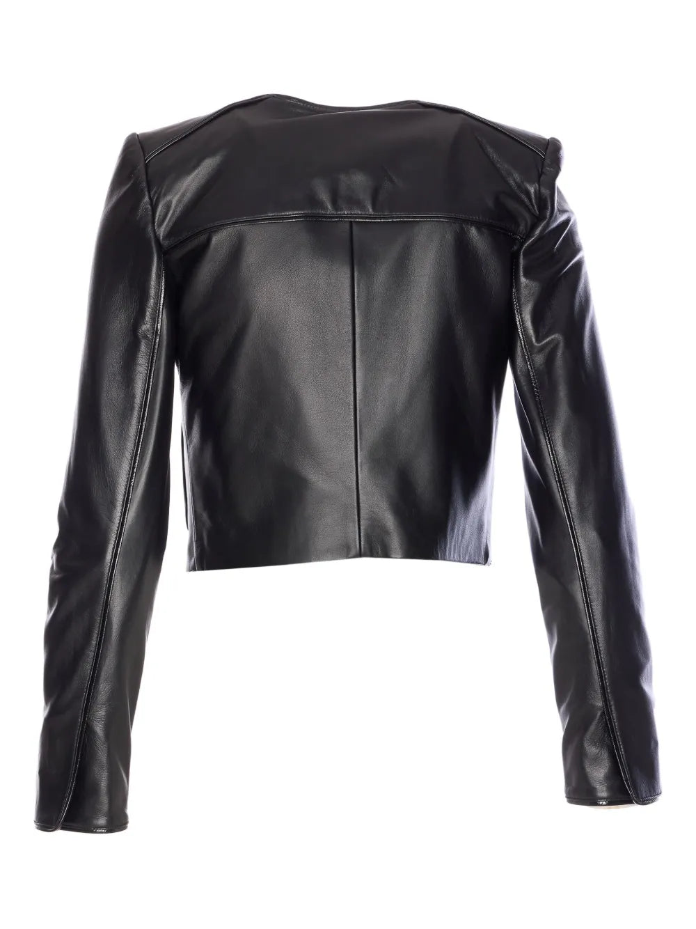 Women’s Hook-Fastening Genuine Leather Jacket