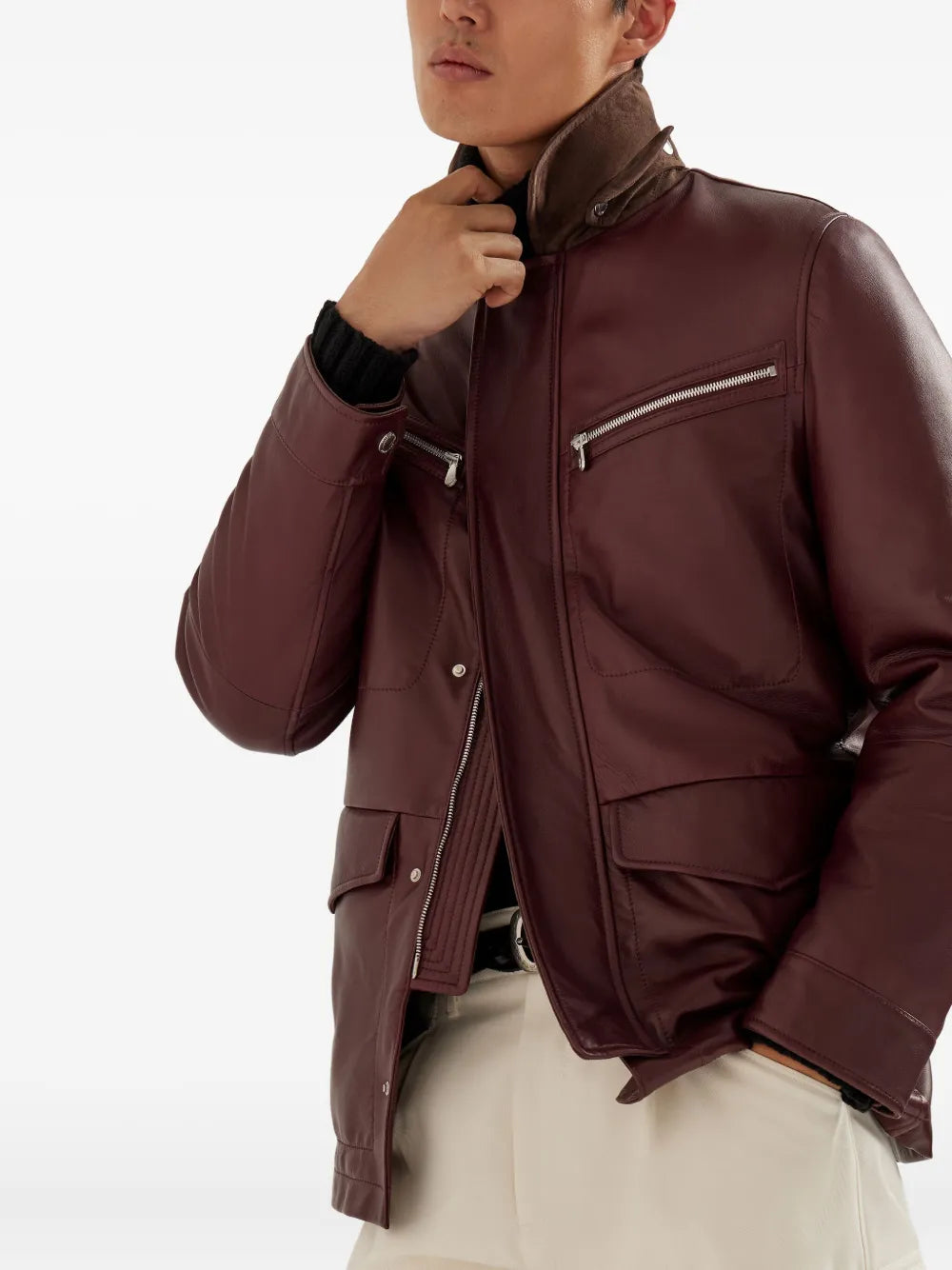 Men's Classic Style genuine Leather Jacket