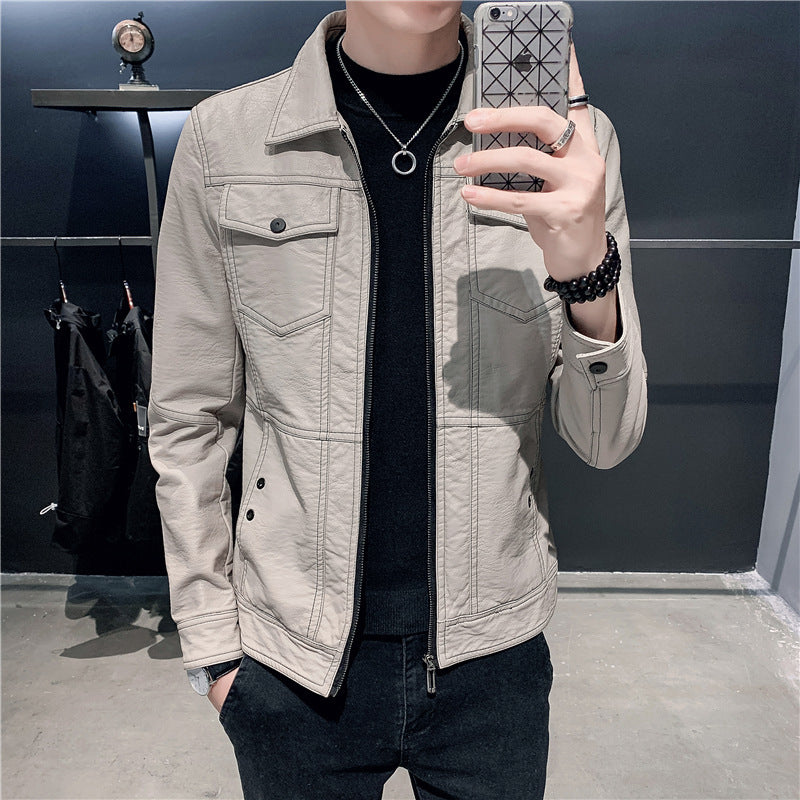 Leather men's jacket