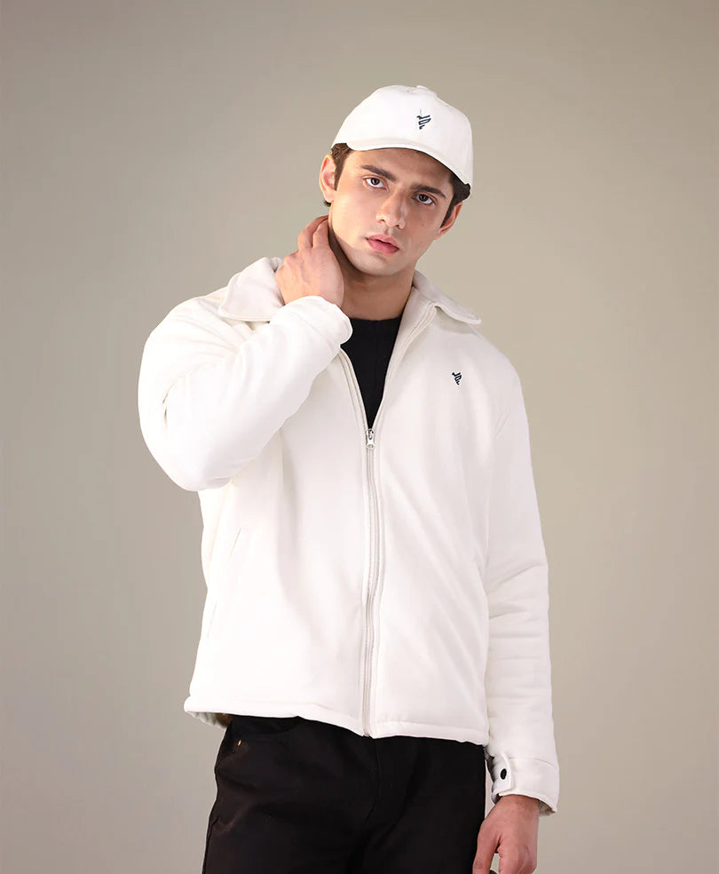 Simple warm leather jacket classic jacket for men