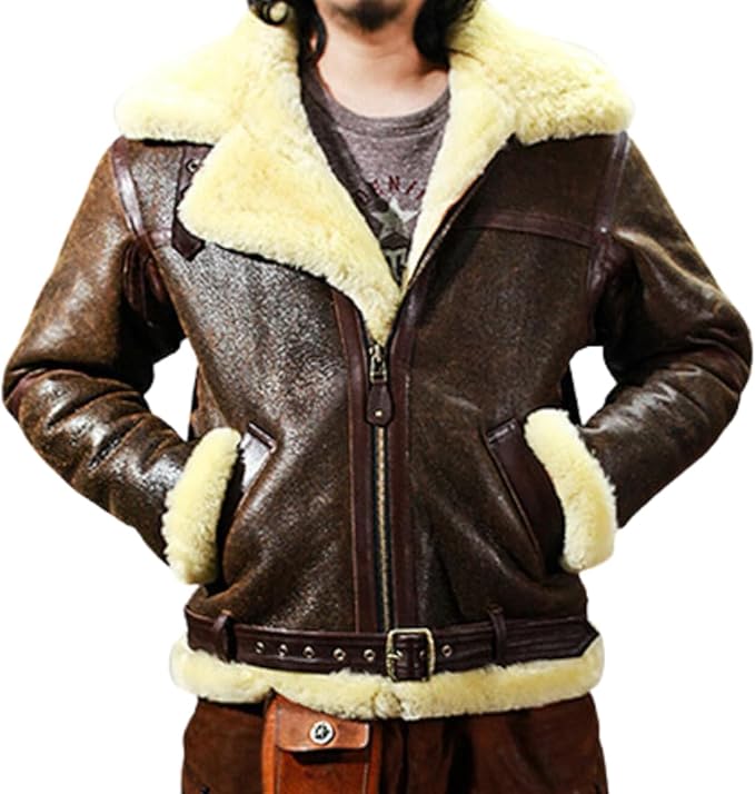 Brown leather jacket