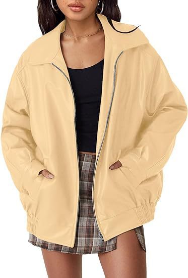 Women's Oversized Leather Jacket, Motorcycle Jacket