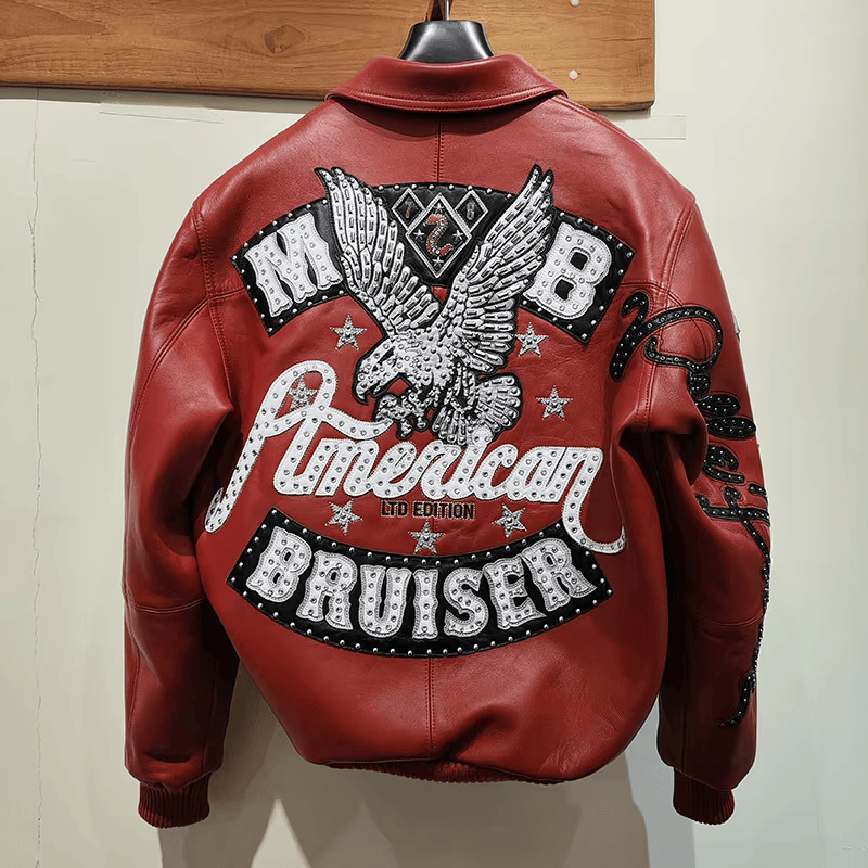 Men’s Loose Fit Sheepskin Leather Jacket – Hip-Hop Style | Perfect for Autumn & Winter