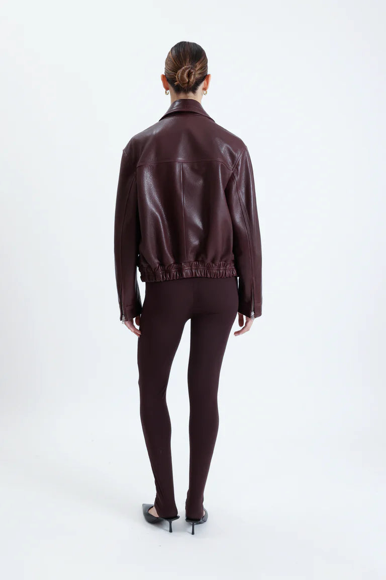 Leather coat for women