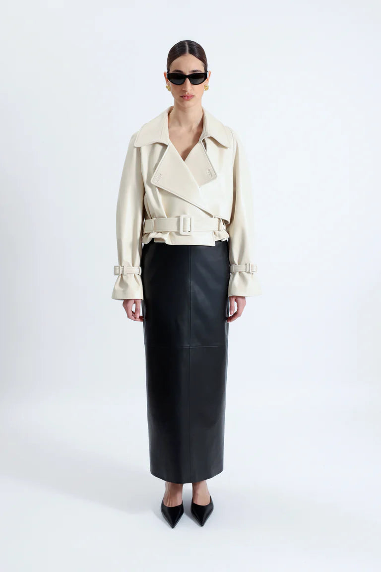 Fashionable trend short leather jacket