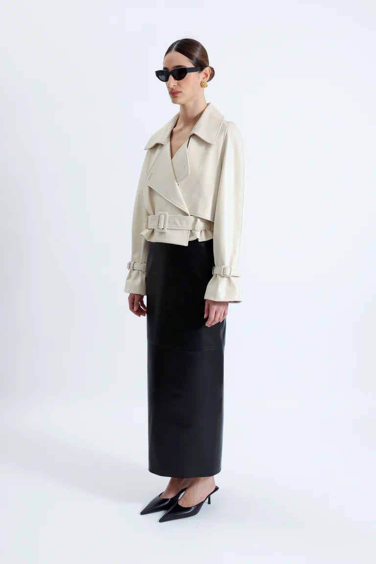 Fashionable trend short leather jacket