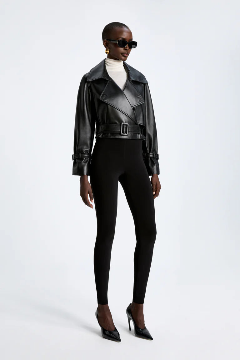 Fashionable trend short leather jacket
