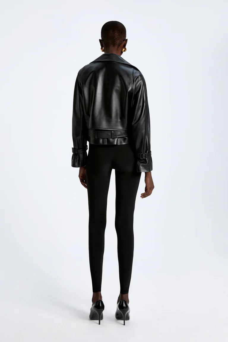Fashionable trend short leather jacket