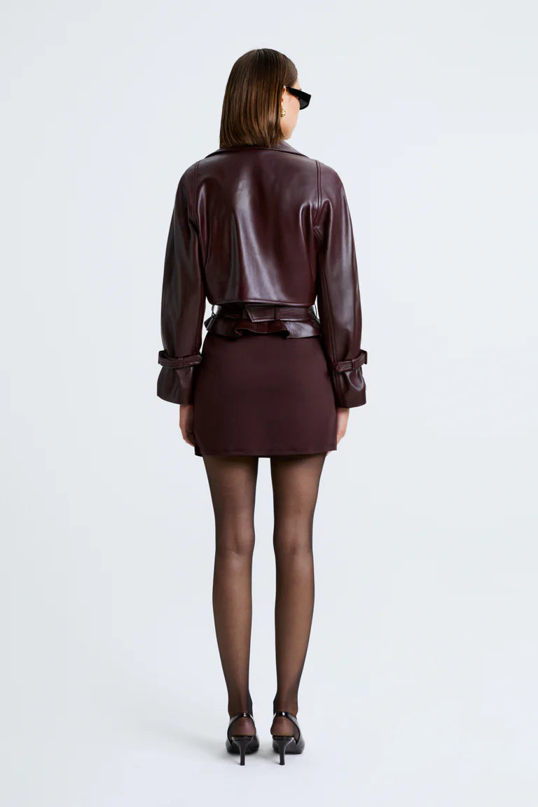 Fashionable trend short leather jacket