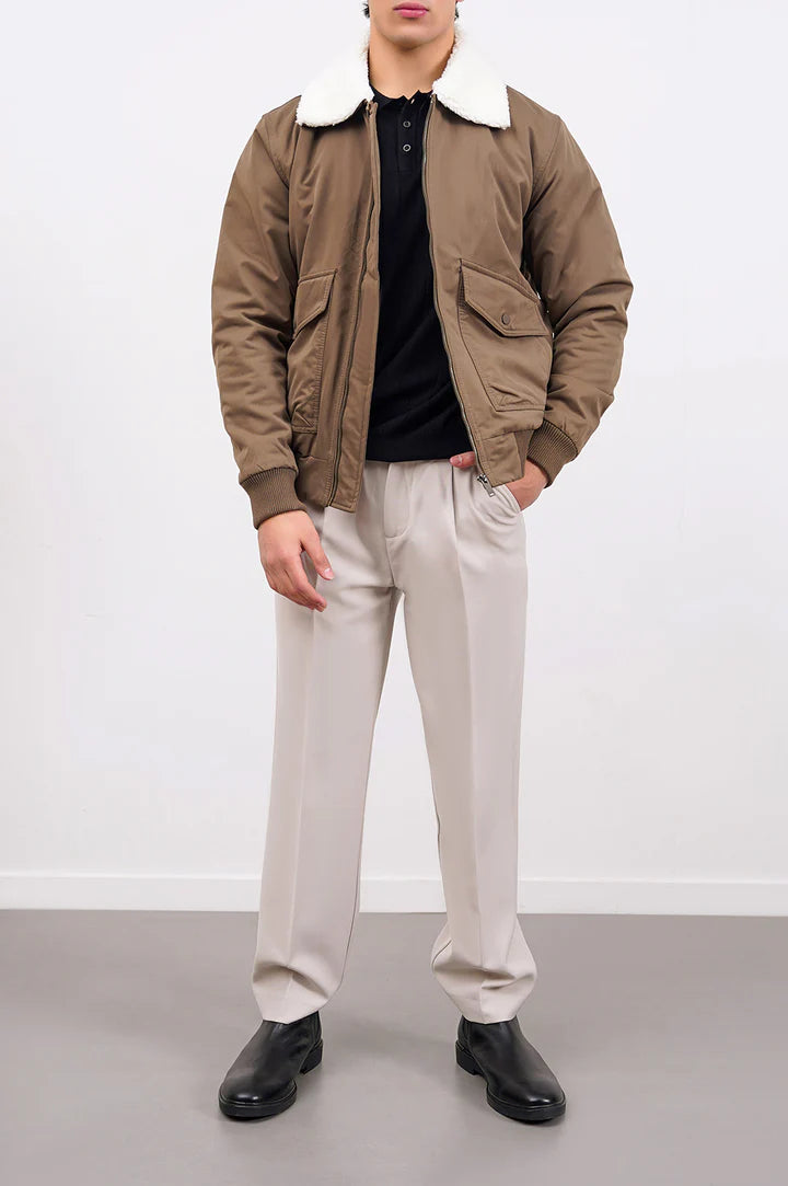Warm jacket for men casual wool wear jacket