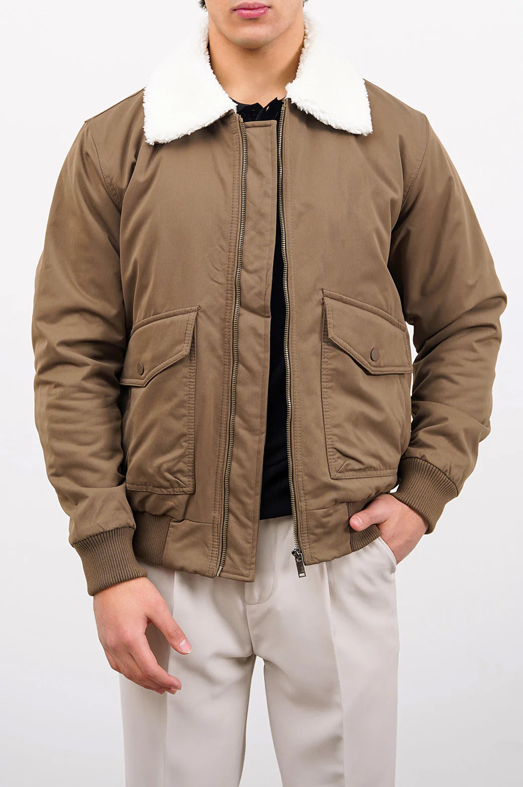 Warm jacket for men casual wool wear jacket